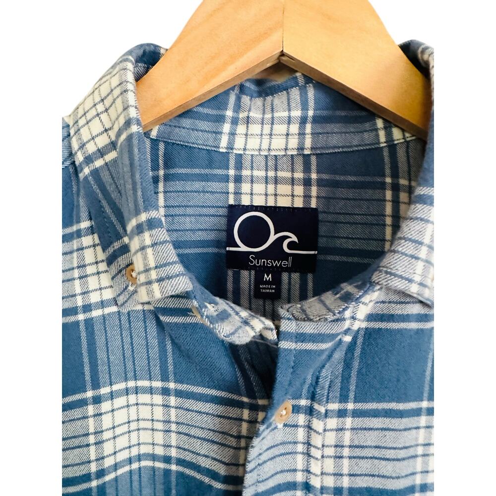 NEW Sunswell Oyster Cotton Performance Lightweight Plaid Flannel Button Down - Picture 4 of 9